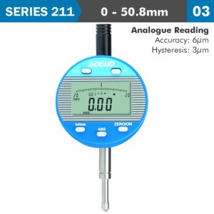 DIGITAL INDICATOR FLAT BACK 50.8MM/2′