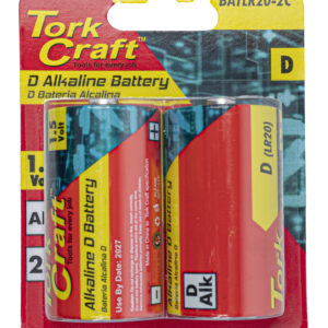 BATTERY D 1.5V 2 PACK CARDED ALKALINE