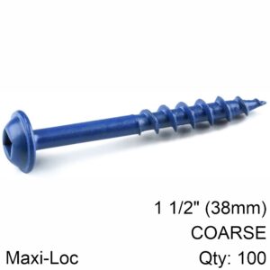 KREG BLUE KOTE POCKET HOLE SCREWS 38MM 1.50′ #8 COARSE THREAD MX