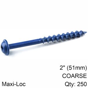 KREG BLUE KOTE POCKET HOLE SCREWS 51MM 2.00′ #8 COARSE THREAD MX LOC 2