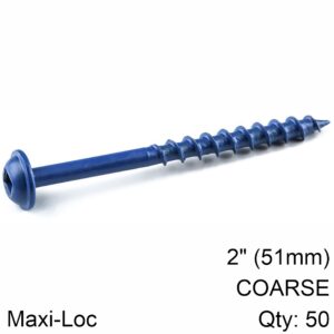 KREG BLUE KOTE POCKET HOLE SCREWS 51MM 2.00′ #8 COARSE THREAD MX LOC 5
