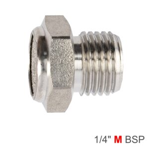 MUFFLER METAL FLAT 1/4′ MALE