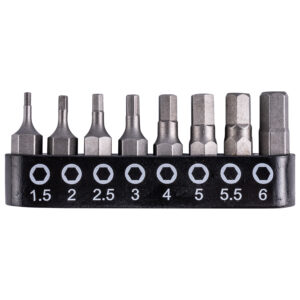 S/DRIVER BIT SET 8PCE HEX H1.5-H6