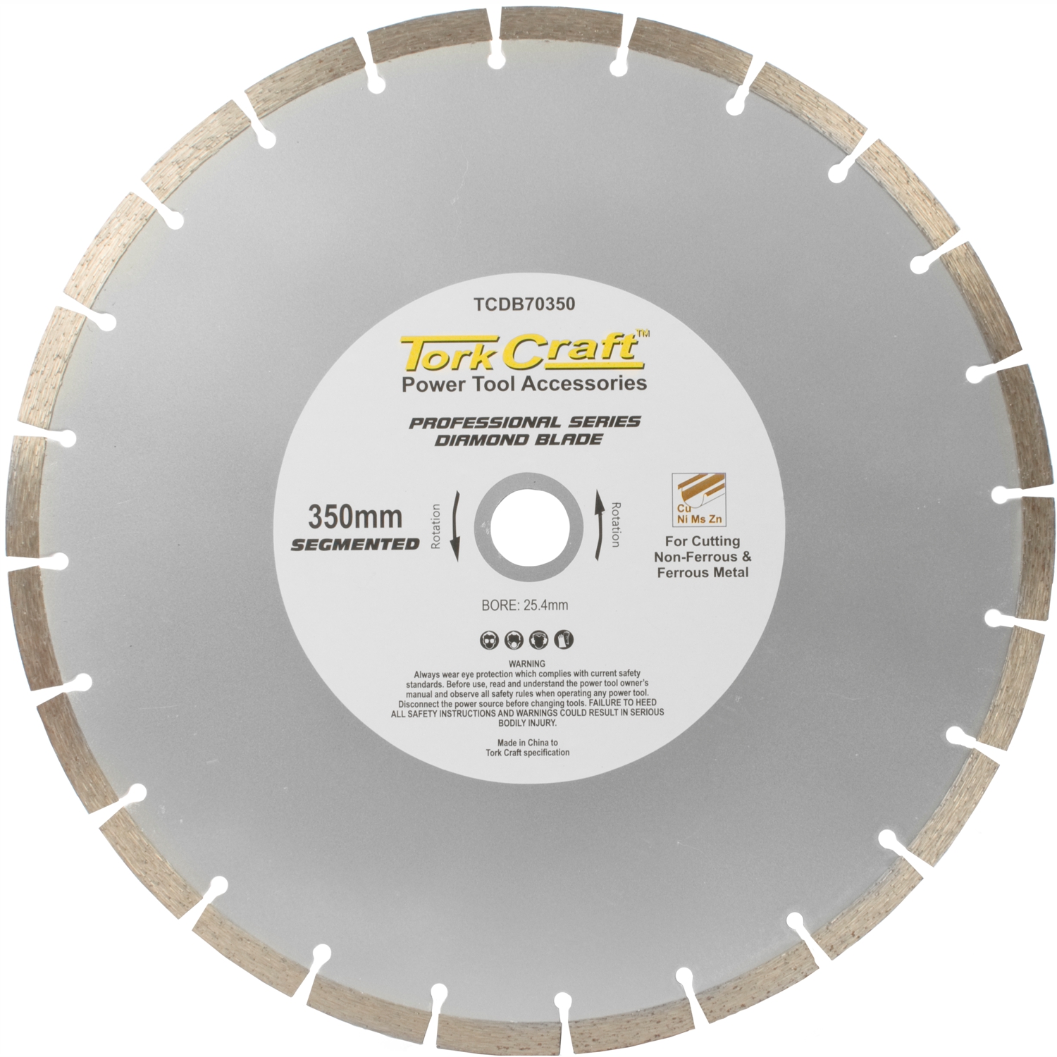 DIAMOND BLADE SEG.350X25.4 METAL CUTTING