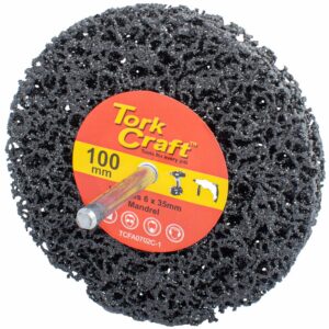 FACE OFF DISC 100MM FITTED 6MM MANDREL CARDED FOR A DRILL