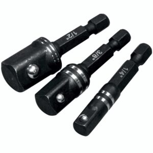 IMPACT SOCKET ADAPTOR 3PC SET 1/4′ 3/8′ 1/2′