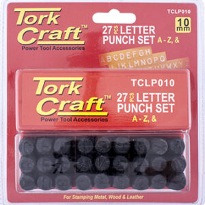 LETTER PUNCH SET 10MM (A-Z) CAPITAL BLACK FINISH