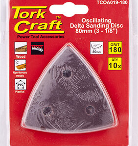 OSCILLATING SANDPAPER A/O 80MM 10PC DELTA SHAPE 180GRIT