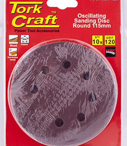 OSCILLATING SANDPAPER A/O 115MM 10PC ROUND 120GRIT