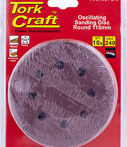 OSCILLATING SANDPAPER A/O 115MM 10PC ROUND 240GRIT
