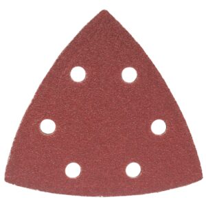 SANDING TRIANGLE SHEET 80GRIT 94X94X94MM 5/PACK W/HOLES HOOK & LOOP
