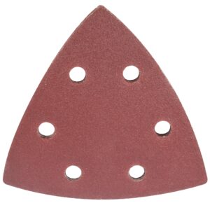 SANDING TRIANGLE SHEET 120GRIT 94X94X94MM 5/PACK W/HOLES HOOK & LOOP