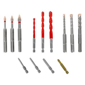 DRILL-SCREWSET KIT 13 13 PCS C PROT,MULTI 6-KANT,SDS-PLUS FORCE X4 BIT DRILL-SCREWSET KIT 13 13 PCS C PROT,MULTI 6-KANT,SDS-PLUS FORCE X4 BIT