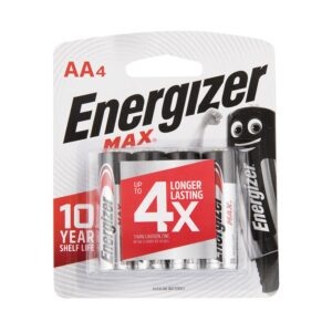ENERGIZER MAX AA – 4 PACK (MOQ 12)