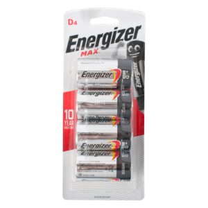 ENERGIZER MAX D – 4 PACK (MOQ 6)