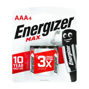 ENERGIZER MAX AAA – 4 PACK (MOQ 12)
