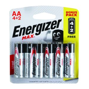 ENERGIZER MAX AA – 6 PACK  4+2 FREE