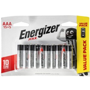 ENERGIZER MAX: AAA – 15+5 FREE PACK (MOQ 12)
