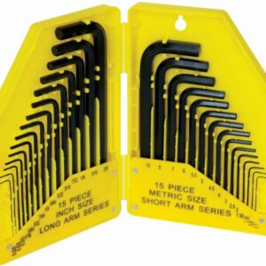 30PC ALLEN KEY SET 0.7-10 METRIC & IMPERIAL SIZES IN PLASTIC CASE