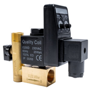 COMP. AUTO DRAIN VALVE SOLENOID 1/2′ 220V BRASS