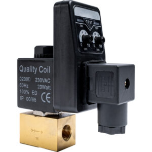 COMP. AUTO DRAIN VALVE SOLENOID 1/4′ 220V BRASS